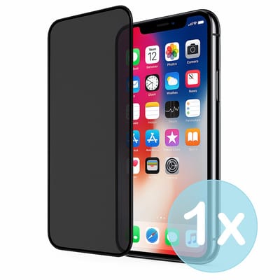 Privacy Screenprotector Geschikt voor iPhone X – Anti-Gluren – Krasbestendig Gehard Glas 9H – Volledige Dekking – FuturiQ