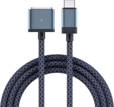 USB-C naar Magnetische 3 Oplaadkabel van MMOBIEL – 2m 140W Snel Opladen Kabel –– Adapterkabel voor MagSafe 3 Geschikt voor MacBook Air/Pro – Type C Veilige Snellaadkabel - Blauw