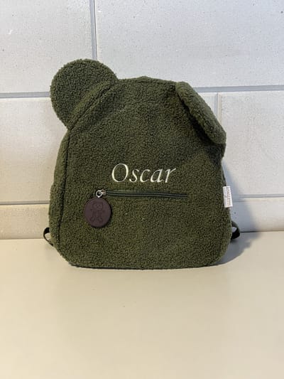 Adalletti teddy rugzak | beren rugzak | donkergroen | schooltas | tas met naam | kinderen | peuter | kleuter | teddy | baby en kind