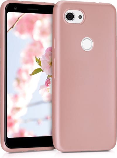 kwmobile telefoonhoesje geschikt voor Google Pixel 3a - Hoesje voor smartphone - Back cover in metallic roségoud