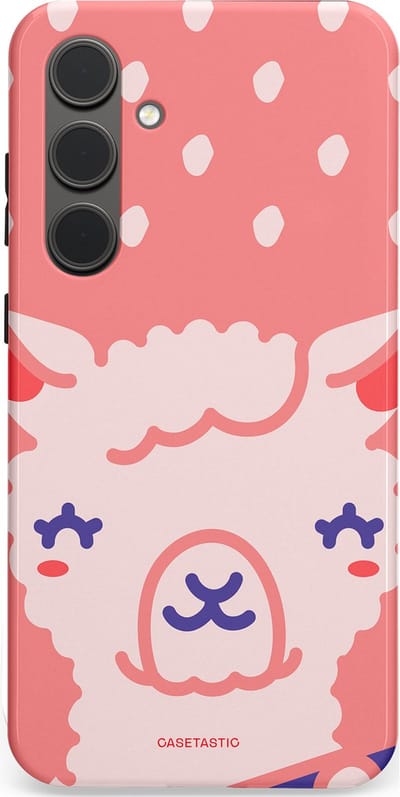 Casetastic Hoesje Geschikt voor Samsung S24 Plus - Stijlvolle Beschermende Duo-layer Case - Lama beat