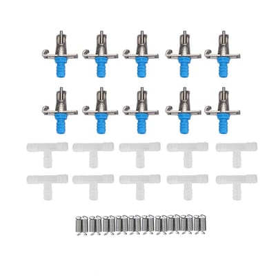 Allecto - Verwijderbare Rvs Konijn Water Feeder - Automatische Tepels Drinker - Eenvoudige Reiniging - Geschikt voor Konijnen - 10 Stuks - Ideaal v...