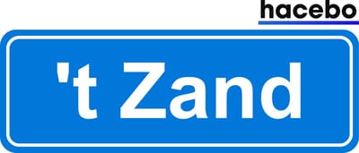Hacebo - Plaatsnaam Sticker - 29x10 CM - 't Zand sticker - Verkeersborden sticker - grappige cadeaus - 't Zand