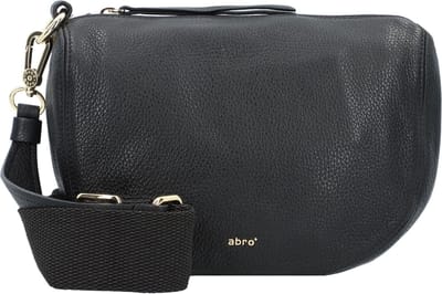 abro Leren Schoudertas Leather Dalia Crossbodybag Mina Black / Gold Zwart