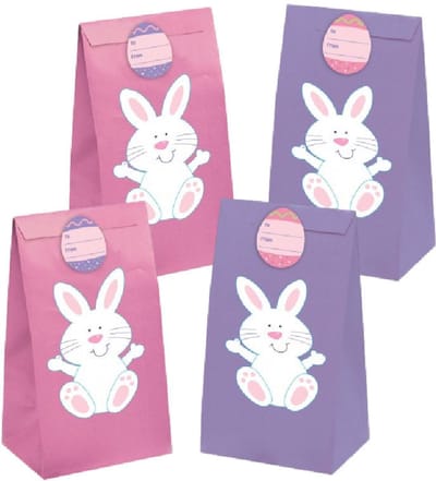 12 papieren zakjes voor Pasen, 11,5 x 20,5 cm