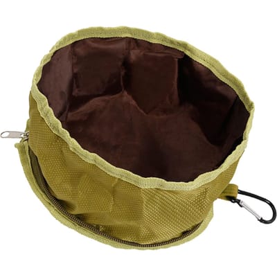 Opvouwbare Honden Reisbak Waterdicht Grote Diameter Lichtgewicht Opvouwbare Waterbak Hond met Haak voor Katten Buiten groen