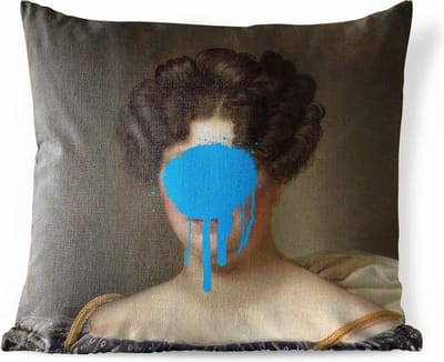 Buitenkussen Weerbestendig - Vrouw - Kunst - Verf - 50x50 cm