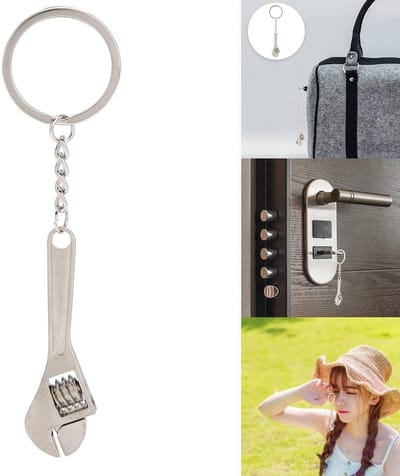 Dailygoods- Schroevendraaier 10-delige Set - Verstelbare Mini-Sleutelhanger - Duurzaam Messing - Compact Formaat - Handig Gereedschap - Hoge Afwerkingskwaliteit
