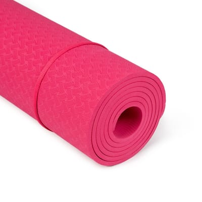 Rubbermagazijn - Yogamat - Roze - 183x61cm - Fitnessmat - Dikte 6mm