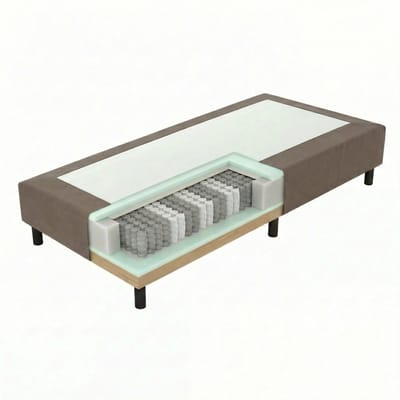 Mörgenn Pocket Boxspring - Losse onderbox met pocketvering - Hotelkwaliteit - Bruin - 60x200 - 20cm hoog