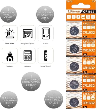 Merkloos CR1632 Lithium - 3V - Batterij - Knoopcel - 5 stuks