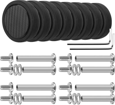 Bagage Wielen Set - Reserve Onderdelen - Koffer Reparatie - Slijtvast Rubber - 50 mm Diameter - Zwart
