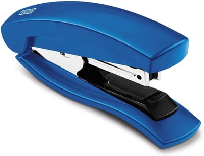 Platte nietmachine - Bureau nietapparaat - Papier binden - Ruimtebesparend flat-clinch - 30 vellen capaciteit - Blauw