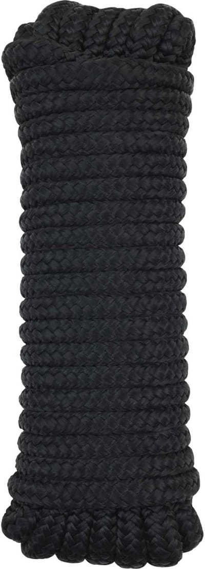vidaXL - Boottouw - 10 - mm - 6 - m - Zwart - Polyester