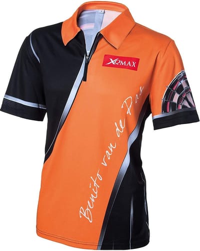 XQmax Darts BvdP replica wedstrijdshirt oranje maat S QD9200220