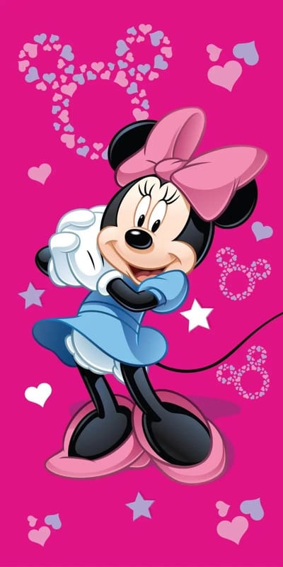 Minnie Mouse strandlaken roze 70 x 140 cm