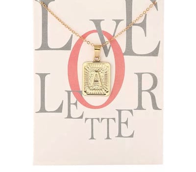 Akyol - liefdesketting letter A -Goudkleurig ketting - valentijns cadeau - letter A ketting - letter ketting - vrienden - ketting - Geschenk - Cadeau – verjaardag - Liefde – Vriendschap – 25 cm