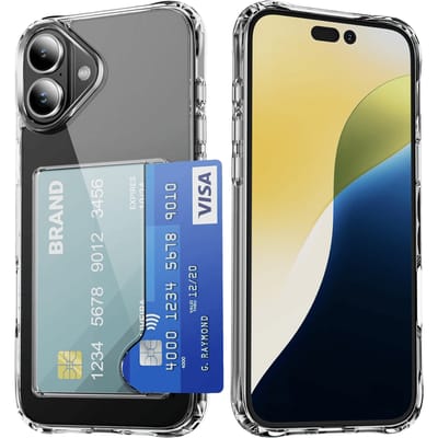 CaseBody Apple iPhone 17 Shockproof Hoesje met Pasruimte Transparant