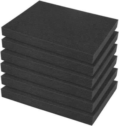 Set van 6 Snijschuim Rubber Inlegstukken, 40 x 30 x 4 cm, Ideaal voor Gereedschap en Bescherming, Perfect voor Zelfsnijden en Organisatie
