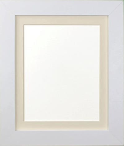 Witte Fotolijst met Ivoorhouder 40x40 cm en 30x30 cm Afbeeldingsformaat