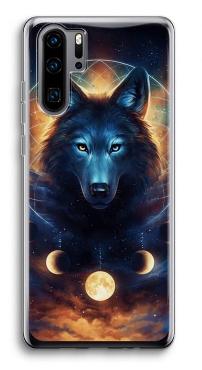 Case Company® - Hoesje geschikt voor Huawei P30 Pro hoesje - Wolf Dreamcatcher - Soft Cover Telefoonhoesje - Bescherming aan alle Kanten en Schermrand