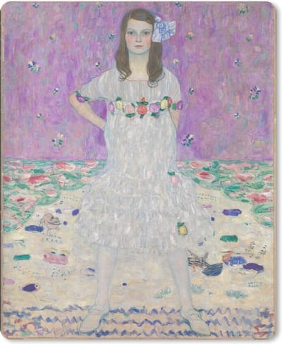 Muismat Gustav Klimt - Portret van Mada Primavesi - Schilderij van Gustav Klimt muismat rubber - 19x23 cm - Muismat met foto