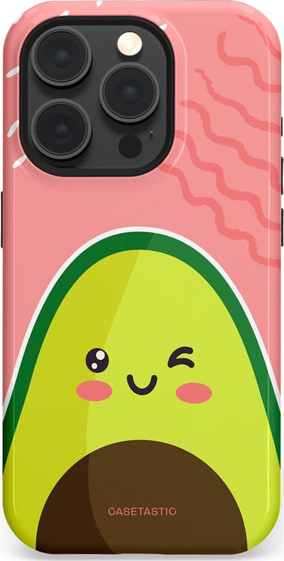 Casetastic Hoesje Geschikt voor Apple iPhone 15 Pro Magsafe - Stijlvolle Beschermende Duo-layer Case - Avocado Vibes