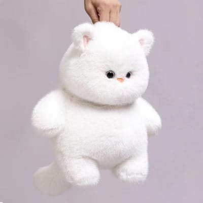 23/40CM Kawaii Petite Poupée Peluche Chat Câlin Dessin Animé Rempli Animal Mignon Oreiller Coussin Dessin Animé Doux Cadeau de Noël Enfant white