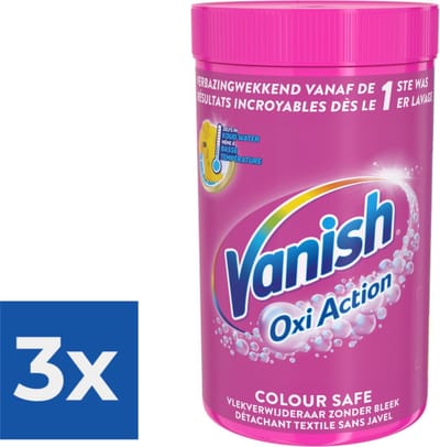 Vanish Oxi Action Poeder - Vlekverwijderaar Voor Gekleurde Was - 1-5 kg - Voordeelverpakking 3 stuks