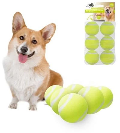 RSB Sports Tennisballen Hond 5 cm - Set van 6