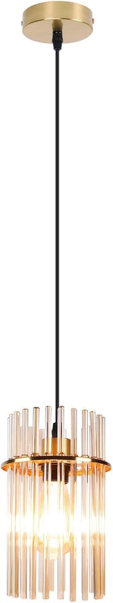 Glitzerlife - Hanglampen - modern luxe design - 1xE27 pendellamp - glazen hanglamp - Ø10cm - goud - hanglampen eetkamer woonkamer