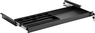 Document tray lockable steel 740 x 250 mm with drawer tray