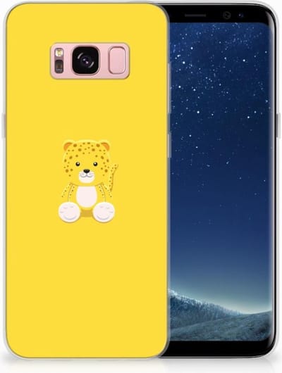 Samsung Galaxy S8 Telefoonhoesje met Naam Baby Leopard