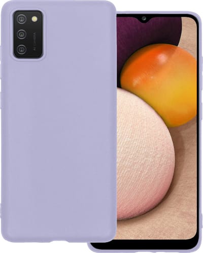 Hoesje Geschikt voor Samsung Galaxy A02s - Sterk & Shockproof - Hoes Cover - Siliconen Case - Lila
