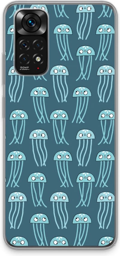 Case Company® - Hoesje geschikt voor Xiaomi Redmi Note 11 hoesje - Kwallie - Soft Cover Telefoonhoesje - Bescherming aan alle Kanten en Schermrand