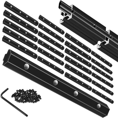 Dailygoods- Hoekverbinder 24 Stuks - Aluminium Profiel - Binnenverbinder - 40x40 Extrusie - Geschikt voor V-type/T-type - Inclusief Schroeven/Moersleutel - Aluminium Profielverbinder