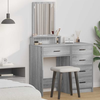 vidaXL - Kaptafel - Grijs - Sonoma - 50 - x - 41 - x - 140 - cm - Bewerkt - hout