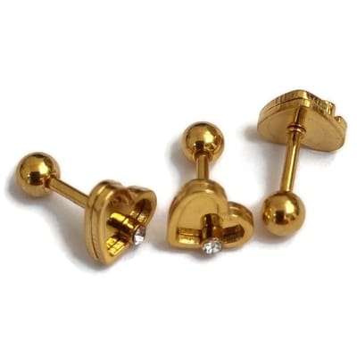 Aramat Jewels | Piercings | Helixpiercing Hartje Zirkonia Goudkleur | | | |6mm | Staal | Volwassenen | Verkleurd niet