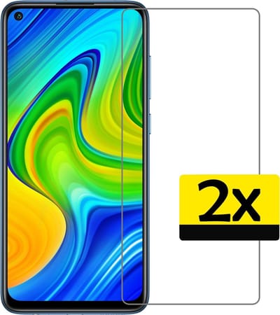 Screenprotector - Geschikt voor Xiaomi Redmi Note 9 - 2 Stuks - Extra Sterk - Beschermglas - Gehard Glas - Tempered Glass - Screen Protector