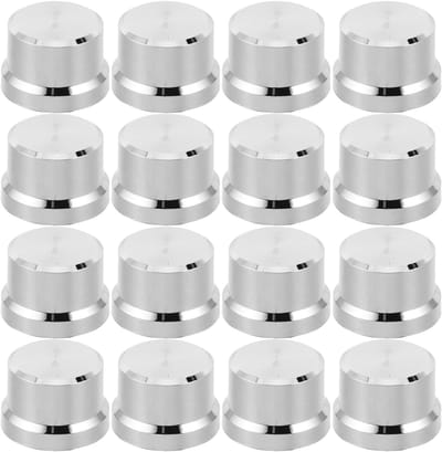 Potentiometer Knoppen - Draaiknoppen Mixers - Audio Bediening - Verchroomde Afwerking - 25 mm aansluiting - Zilver