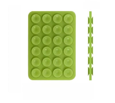 Telefoonhouder, telefoonhouder met siliconen zuignap, geschikt voor alle telefoonmodellen, antislip en valbestendige telefoonhouder, 2 stuks, groen.