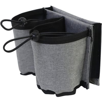 Porte-gobelet de voyage pour bagages Durable Mains libres Sac à boissons pour bagages de voyage Porte-gobelet de voyage Sac de rangement S'adapte à la plupart des poignées de valise gray