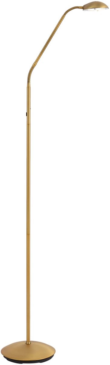 QAZQA waldorf - Moderne Dimbare LED Draadloze Oplaadbare Vloerlamp USB | Staande Lamp met Dimmer - 1 lichts - H 162 cm - Brons - Woonkamer | Slaapkamer | Keuken