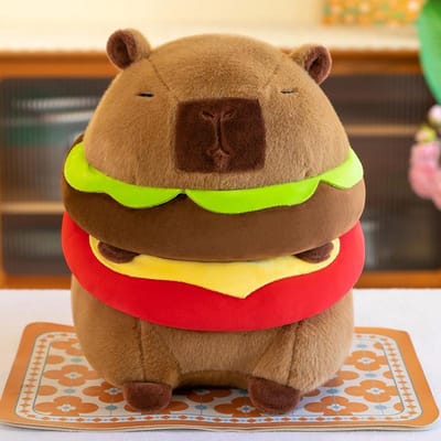 Poupée Peluche Capybara Hamburg Poupée Poupée Moche Mignonne Cadeau d'Anniversaire Fille 25cm yellow