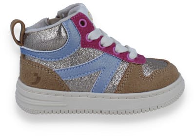 Sj Lifestyle Meisjes Sneaker Hoog Combi | Multicolour | Maat: 20