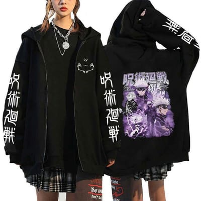 Anime Jujutsu Kaisen Fushiguro Megumi hoodies M gray