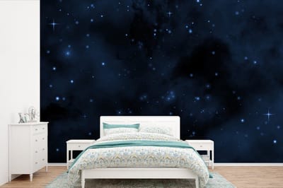 Behang - Fotobehang Nacht - Heelal - Sterrenhemel - Breedte 420 cm x hoogte 280 cm