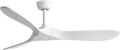 Bovista Plafondventilator - Met Verlichting - Plafond Ventilator - Met Lamp - Plafonniere Met Ventilator - Wit - 90cm