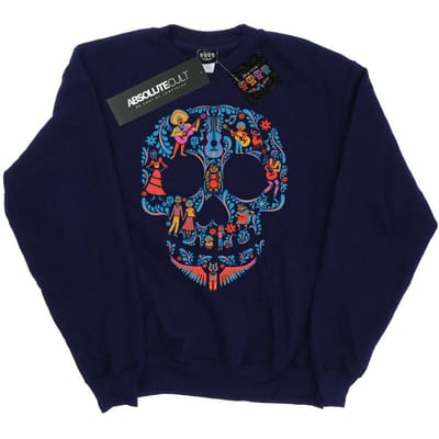 Disney Heren Coco Schedelpatroon Sweatshirt (Marineblauw)