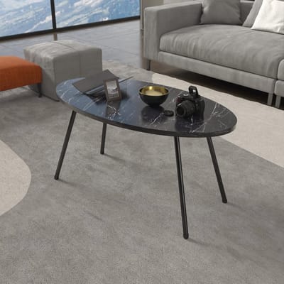 Stijlvolle Salontafel 43x90x50 cm van Marmer en Hout